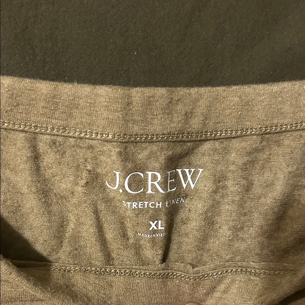 JCrew Linen Tank Top Green Textured Tank top - Picture 2 of 7